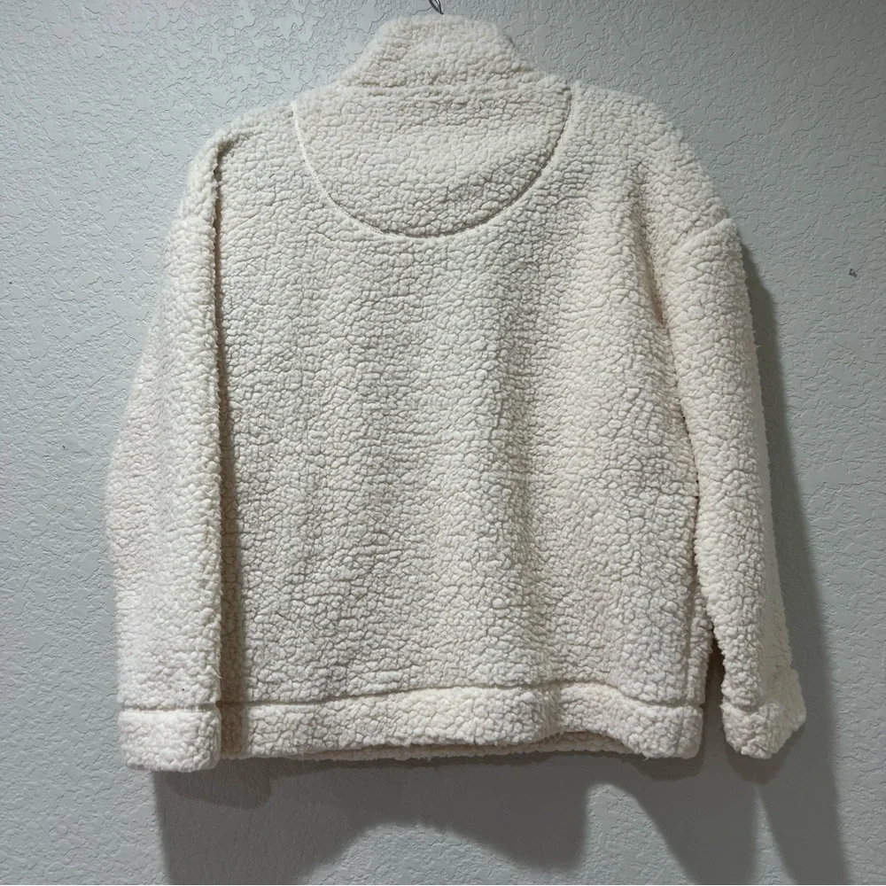 Aerie Sherpa Quarter Zip Sweatshirt Size XXS NWT